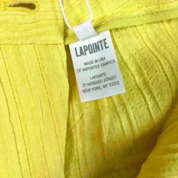 LaPointe Straight-leg Plisse Pant in Sunglow Yellow Size XSmall - Picture 13 of 16